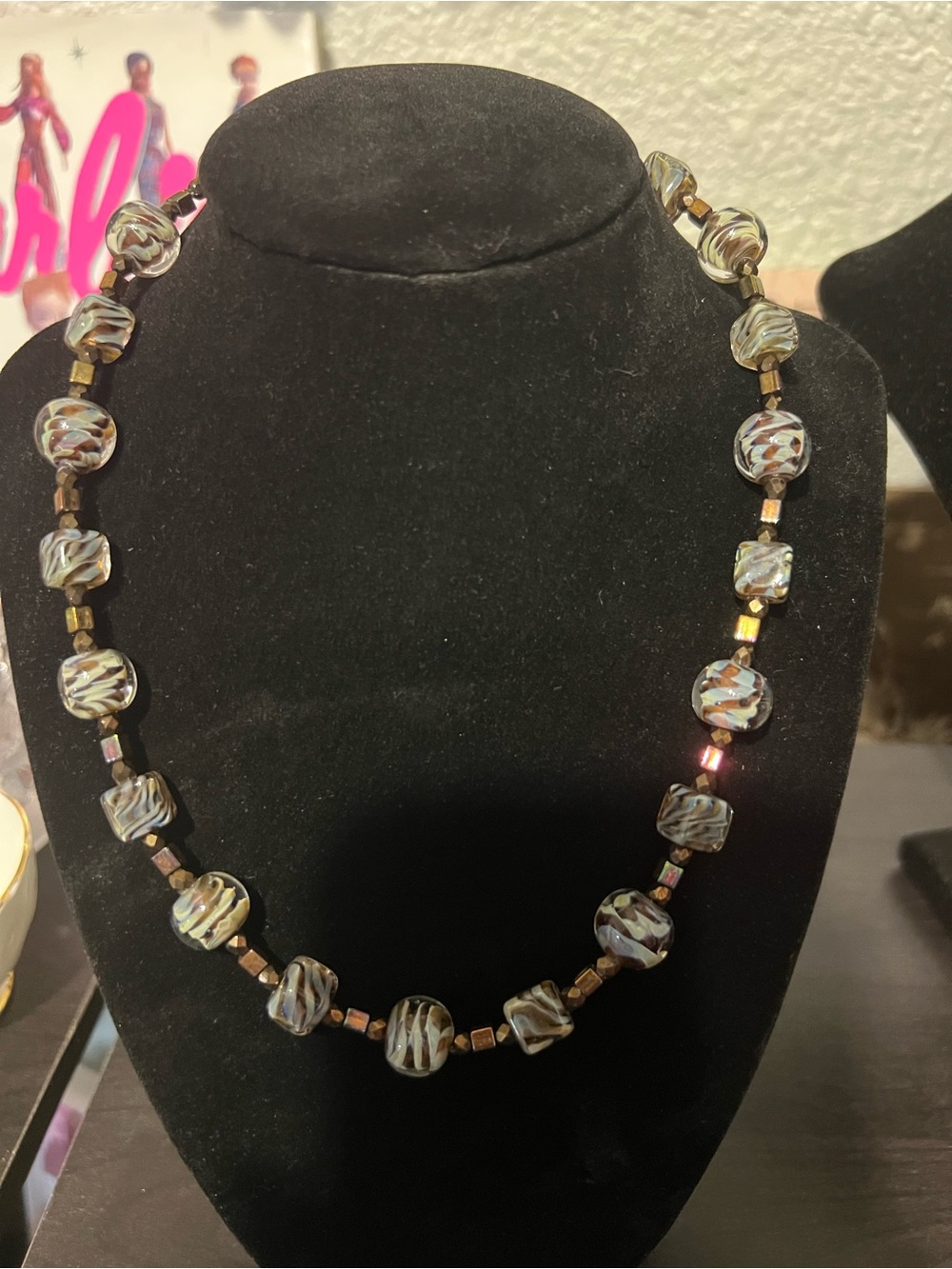 Handcrafted Multicolor Glass Bead Necklace - Elegant Women’s Jewelry